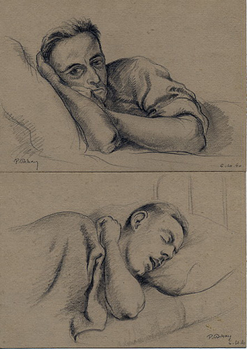 Captivité Allemagne 1940 Deux portraits de prisonniers AK 637 200 x 140 chaque Daté 6.10.40
